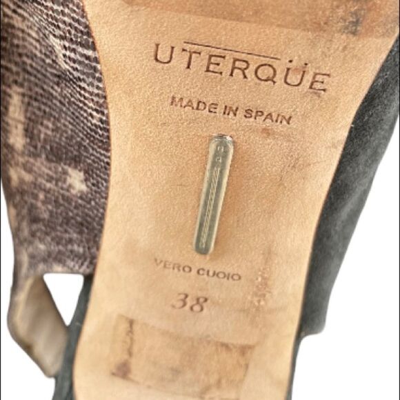 Uterque snakeskin suede slingback heels - Picture 10 of 10